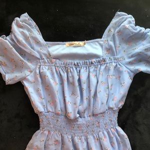 Cute summer dress! Blue and pinks. From a thrift store